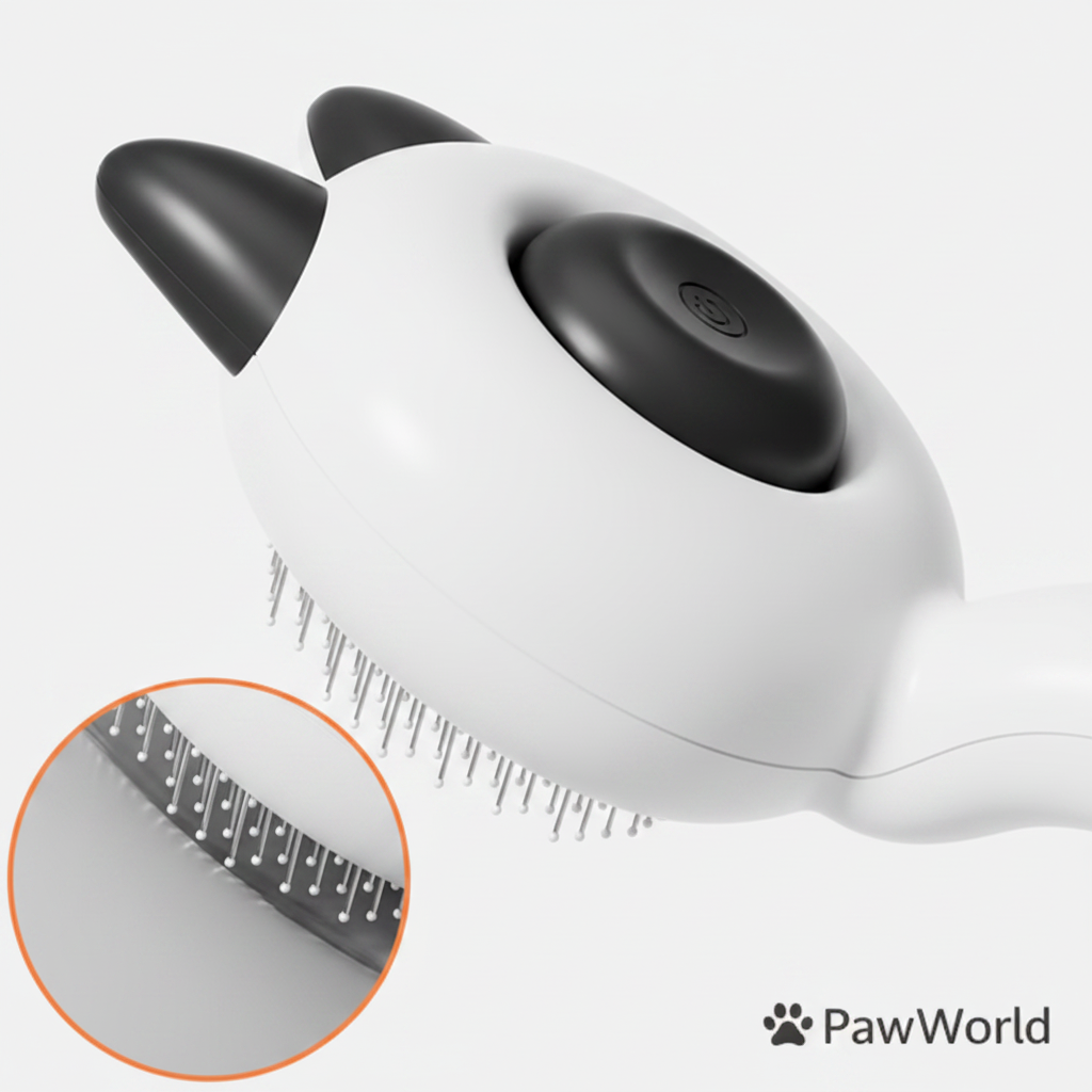 PawWorld Cat Self-Cleaning Grooming Brush